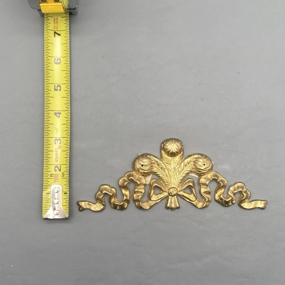 Vintage Solid Brass Bow Swag Wall Hanger